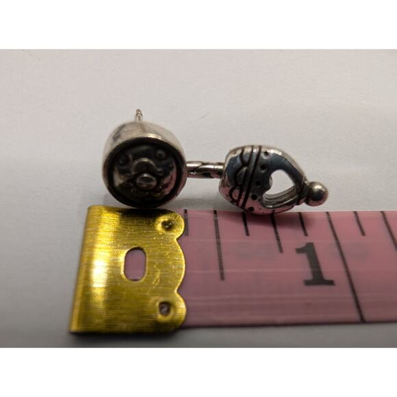 Brighton Dangle Heart Drop Earrings Silver Tone 1 Inch Length - Picture 3 of 3